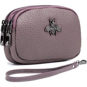 Women Leather Coin Purse B-Dark Pink